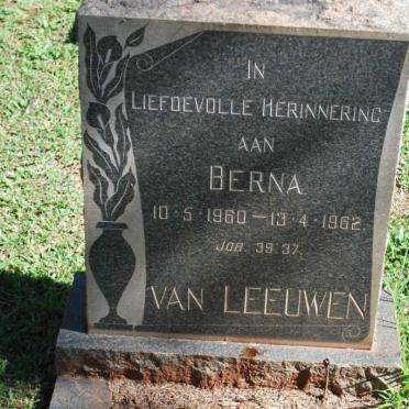LEEUWEN Berna, van 1960-1962