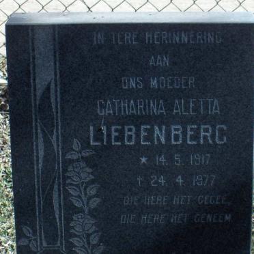 LIEBENBERG Catharina Aletta 1917-1977
