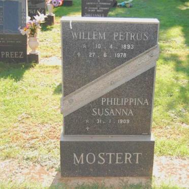 MOSTERT Willem Petrus 1893-1978 &amp; Philippina Susanna 1909-