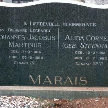 MARAIS Johannes Jacobus Martinus 1894-1969 &amp; Alida Cornelia STEENKAMP 1901-1980