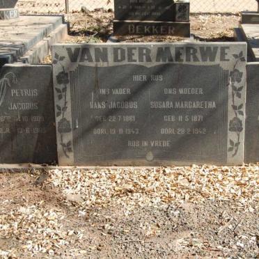 MERWE, van der