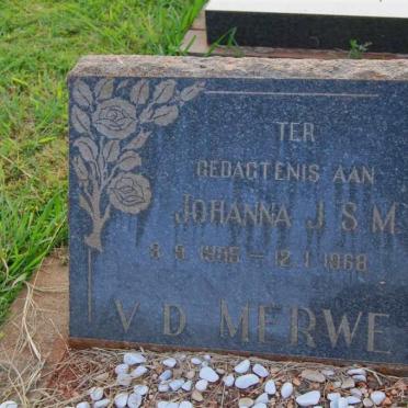 MERWE Johanna J.S.M., v.d. 1905-1968