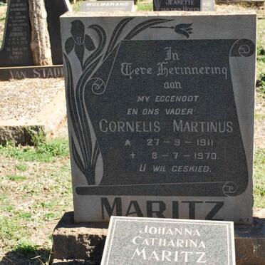 MARITZ Cornelis Martinus 1911-1970 &amp; Johanna Catharina 1912-1992