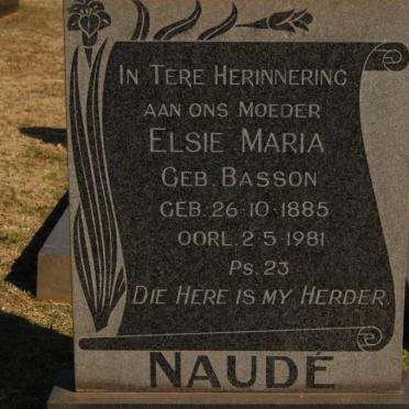 NAUDE Elsie Maria nee BASSON 1885-1981