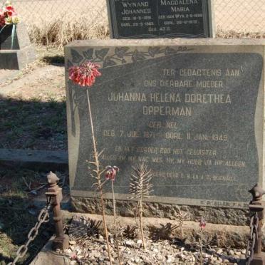 OPPERMAN Johanna Dorethea nee NEL 1871-1949