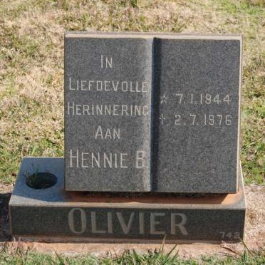 OLIVIER Hennie B. 1944-1976