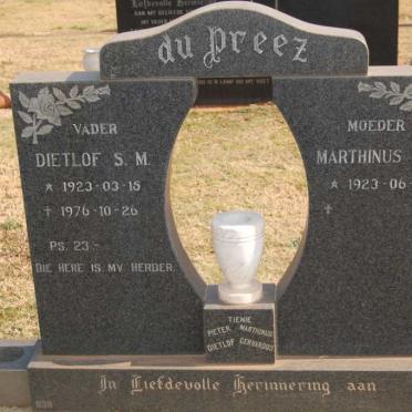 PREEZ Dietlof S.M., du 1923-1976 &amp; Marthinus J.E. 1923-