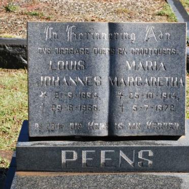 PEENS Louis Johannes 1894-1968 &amp; Maria Margaretha 1914-1972