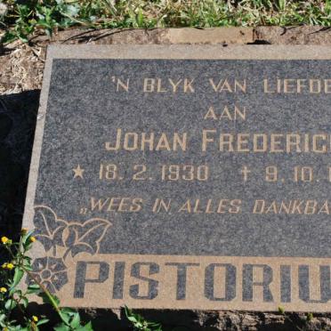 PISTORIUS Johan Frederick 1930-1970