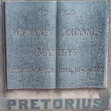 PRETORIUS Wynand Johannes Matthys 1906-1960