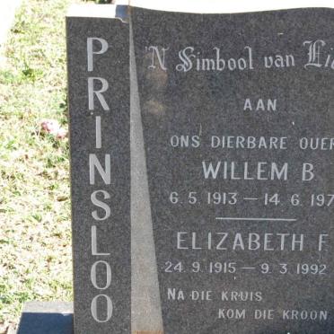 PRINSLOO Willem B. 1913-1975 &amp; Elizabeth F. 1915-1992