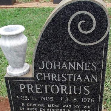 PRETORIUS Johannes Christiaan 1905-1976