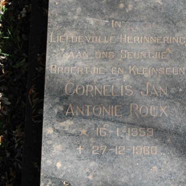 ROUX Cornelis Jan Antonie 1959-1960