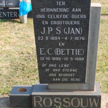 ROSSOUW J.P.S. 1894-1976 &amp; E.C. 1899-1988