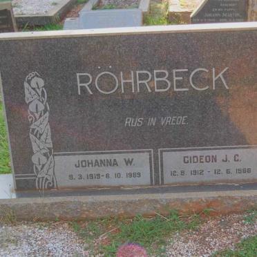 RöHRBECK Gideon J.C. 1912-1988 &amp; Johanna W. 1919-1989