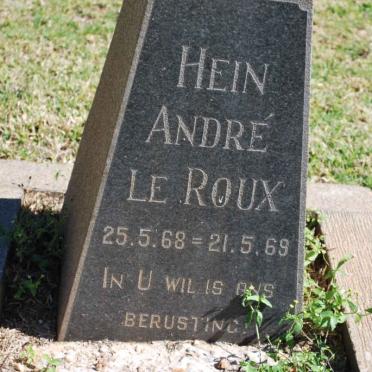 ROUX Hein André, le 1968-1969
