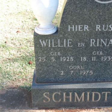 SCHMIDT Willie 1928-1975 &amp; Rina 1935-1975