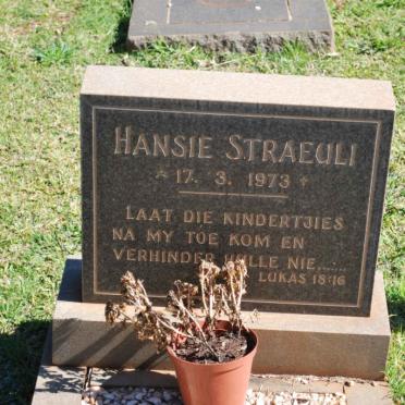 STRAEULI Hansie 1973-1973
