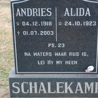 SCHALEKAMP Andries 1918-2003 &amp; Alida 1923-