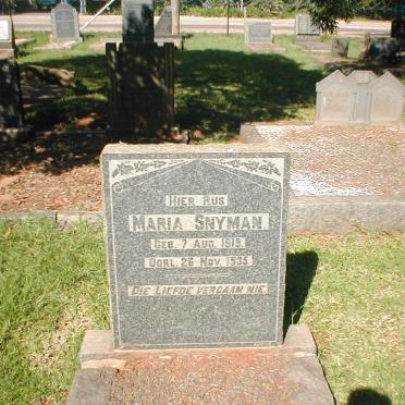 SNYMAN Maria 1919-1935