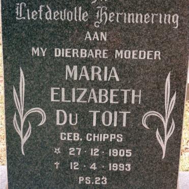 TOIT Maria Elizabeth, du nee CHIPPS 1905-1993