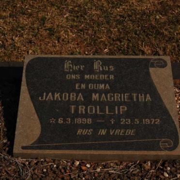 TROLLIP Richard Lawrence 1890-1971 &amp; Jakoba Magrietha 1898-1972