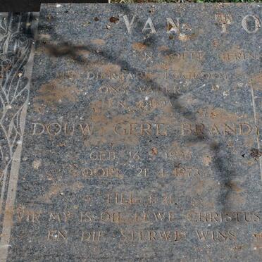 TONDER Douw Gert Brand, van 1896-1973