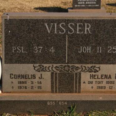 VISSER Cornelis J. 1895-1976 &amp; Helena E. 1905-1989