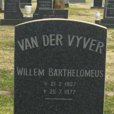 VYFER Willem Barthelomeus, van der 1927-1977