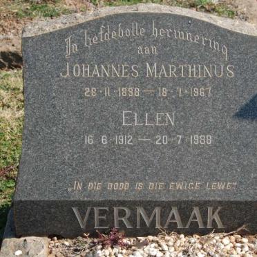 VERMAAK Johannes Marthinus 1898-1967 &amp; Ellen 1912-1988