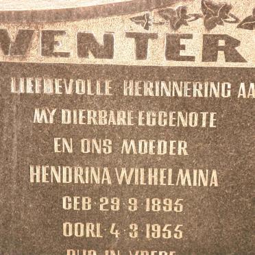 VENTER Hendrina Wilhelmina 1895-1955