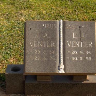 VENTER  J.A. 1934-1976 &amp; E.J. 1936-1995