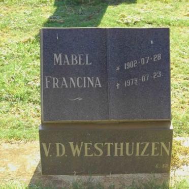 WESTHUIZEN Mabel Francina, v.d. 1902-1979