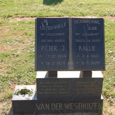 WESTHUIZEN Kallie van der 1910-1979 :: VAN DER WESTHUIZEN Pieter J. 1954-1979