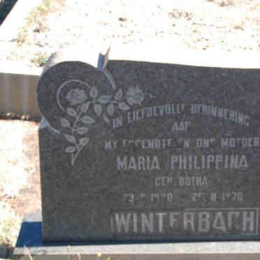 WINTERBACH Maria Philippina nee BOTHA 1920-1970