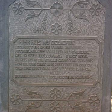 WESTHEIZEN Petrus Willem, van der 1875-1935