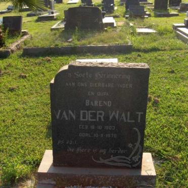 WALT Barend, van der 1903-1970