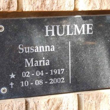 HULME Susanna Maria 1917-2002