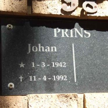 PRINS Johan 1942-1992