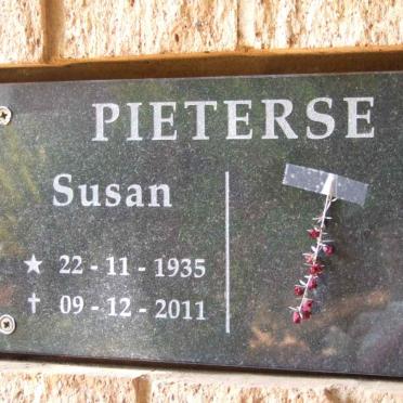 PIETERSE Susan 1935-2011
