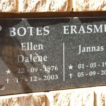 BOTES Ellen Dalene 1976-2003 :: ERASMUS Jannas 1971-2008