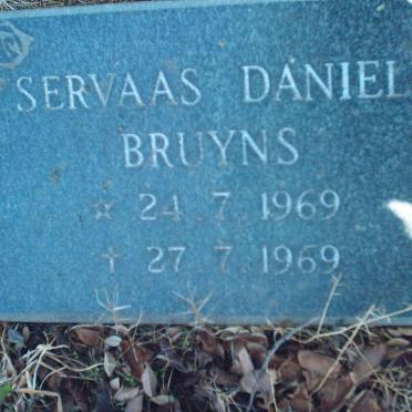 BRUYNS Servaas Daniel 1969-1969