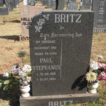 BRITZ Paul Stephanus 1916-1993