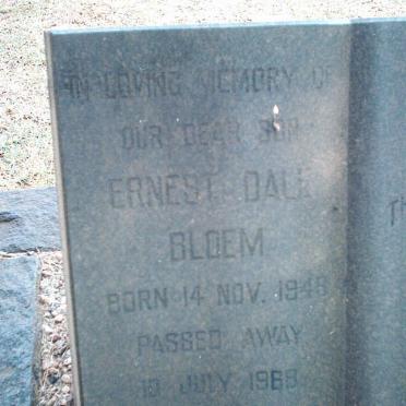 BLOEM Ernest Dale 1945-1968