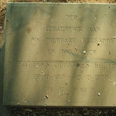 BOOYENS Matthys Johannes 1917-1972