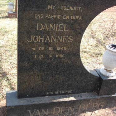 BERG Daniel Johannes, van den 1940-1986