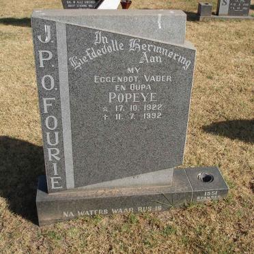 FOURIE J.P.O. 1922-1992
