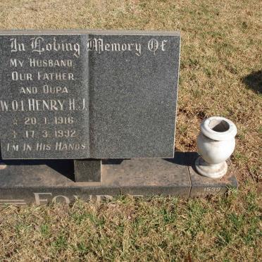 FOURIE Henry H.J. 1916-1992