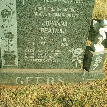 GEERS Johanna Beatrice 1914-1989