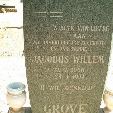 GROVE Jacobus Willem 1926-1971